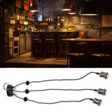 3 Arms Chandelier Lamp Holder Metal Retro Decoration Ceiling Light Socket for Home Dining Hall Bars