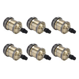 6 Pcs Lamp Holder Metal E26 E27 Screw Retro Lighting Base Accessories with Ground Aluminum ShellBlue Bronze In Australia - Darrahopens