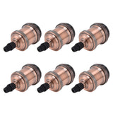 6 Pcs Lamp Holder Metal E26 E27 Screw Retro Lighting Base Accessories with Ground Aluminum ShellRed Bronze In Australia - Darrahopens