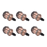 6 Pcs Lamp Holder Metal E26 E27 Screw Retro Lighting Base Accessories with Ground Aluminum ShellRed Bronze In Australia - Darrahopens