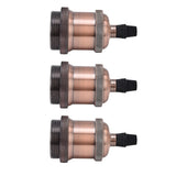 6 Pcs Lamp Holder Metal E26 E27 Screw Retro Lighting Base Accessories with Ground Aluminum ShellRed Bronze In Australia - Darrahopens