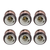 6 Pcs Lamp Holder Metal E26 E27 Screw Retro Lighting Base Accessories with Ground Aluminum ShellRed Bronze In Australia - Darrahopens