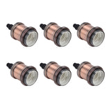 6 Pcs Lamp Holder Metal E26 E27 Screw Retro Lighting Base Accessories with Ground Aluminum ShellRed Bronze In Australia - Darrahopens