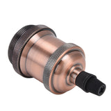 6 Pcs Lamp Holder Metal E26 E27 Screw Retro Lighting Base Accessories with Ground Aluminum ShellRed Bronze In Australia - Darrahopens