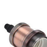 6 Pcs Lamp Holder Metal E26 E27 Screw Retro Lighting Base Accessories with Ground Aluminum ShellRed Bronze