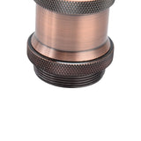 6 Pcs Lamp Holder Metal E26 E27 Screw Retro Lighting Base Accessories with Ground Aluminum ShellRed Bronze