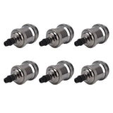 6 Pcs Lamp Holder Metal E26 E27 Screw Retro Lighting Base Accessories with Ground Aluminum ShellPearl Black