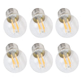 6PCS G45 E27 LED Light Bulb Transparent Glass Bulb Vintage Filament Lamp Warm Light 6W 220V
