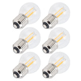 6PCS G45 E27 LED Light Bulb Transparent Glass Bulb Vintage Filament Lamp Warm Light 6W 220V