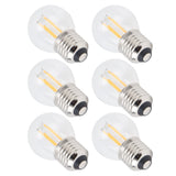 6PCS G45 E27 LED Light Bulb Transparent Glass Bulb Vintage Filament Lamp Warm Light 6W 220V