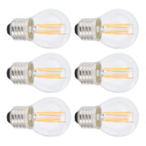 6PCS G45 E27 LED Light Bulb Transparent Glass Bulb Vintage Filament Lamp Warm Light 6W 220V