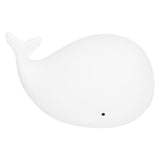 Silicone Night Light USB Charging Cute Whale Shaped Tap Lamp with 3 Lighting Modes 3H Timing Function White