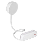 LED Desk Lamp with Gooseneck Night Light 3 Color Stepless Dimming Foldable Eye Protection Lamp USB ChargingWhite