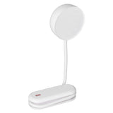 LED Desk Lamp with Gooseneck Night Light 3 Color Stepless Dimming Foldable Eye Protection Lamp USB ChargingWhite