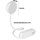 LED Desk Lamp with Gooseneck Night Light 3 Color Stepless Dimming Foldable Eye Protection Lamp USB ChargingWhite