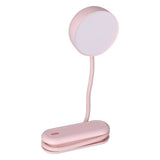 LED Desk Lamp with Gooseneck Night Light 3 Color Stepless Dimming Foldable Eye Protection Lamp USB ChargingPink