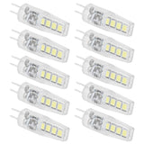 10Pcs G4 8LED Light 2835 Lamp Chips 2W 360 Angle PC Lamp Bulb for Home Office 220VWhite Light In Australia - Darrahopens