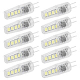 10Pcs G4 8LED Light 2835 Lamp Chips 2W 360 Angle PC Lamp Bulb for Home Office 220VWhite Light In Australia - Darrahopens