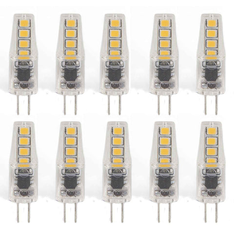 10Pcs G4 8LED Light 2835 Lamp Chips 2W 360 Angle PC Lamp Bulb for Home Office 220VWarm Light In Australia - Darrahopens
