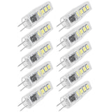 10Pcs G4 8LED Light 2835 Lamp Chips 2W 360 Angle PC Lamp Bulb for Home Office 220VWarm Light