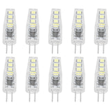10Pcs G4 8LED Light 2835 Lamp Chips 2W 360 Angle PC Lamp Bulb for Home Office 220VWarm Light