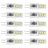 10Pcs G4 8LED Light 2835 Lamp Chips 2W 360 Angle PC Lamp Bulb for Home Office 220VWarm Light