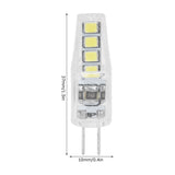 10Pcs G4 8LED Light 2835 Lamp Chips 2W 360 Angle PC Lamp Bulb for Home Office 220VWarm Light