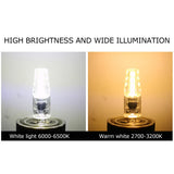10Pcs G4 8LED Light 2835 Lamp Chips 2W 360 Angle PC Lamp Bulb for Home Office 220VWarm Light