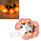 10LED Hollow Pumpkin String Lights Indoor Outdoor Halloween Festival Party Decoration Warm Light