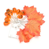 LED String Light Autumn Pumpkin Red Maple Leaves String Light with 20LEDs for Indoor Outdoor