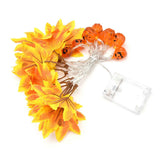 LED String Light Yellow Maple Leaves Pumpkin Grimace Design Ambient Light with 20LEDs for Halloween In Australia - Darrahopens