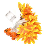 LED String Light Yellow Maple Leaves Pumpkin Grimace Design Ambient Light with 20LEDs for Halloween In Australia - Darrahopens