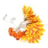 LED String Light Yellow Maple Leaves Pumpkin Grimace Design Ambient Light with 20LEDs for Halloween