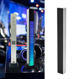 40LED RGB Rhythm Light Colorful USB Charging Light Bar Voice Control Light with Base for KTV Bar PartyWhite Shell