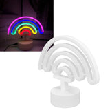 LED Neon Light with Base RGB Colorful Neon Sign Table Lamp Home Bedroom Bar Festive Decoration
