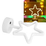 LED Desk Lamp USB Five Pointed Star Warm Light Neon Sign Bedroom Bar Holiday Decoration Light