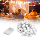 10m LED Artificial Pearl String Lamp 100LED Decorative Spherical String Light with 2 Lighting Modes In Australia - Darrahopens