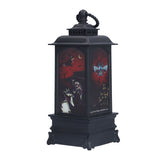Vintage Style Halloween Lantern Handheld Simulated Candle Flicker Witch Pattern LED Lamp