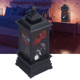 Vintage Style Halloween Lantern Handheld Simulated Candle Flicker Witch Pattern LED Lamp