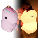 Cute Night Light Cute USB Rechargeable Silicon Lamps with 7 Color Change for Kids