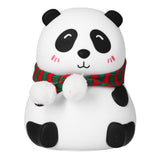 Panda Shape Tap Night Light with 7 Colors Changing USB Charging Silicone Lamp for Bedroom Children's RoomEyes Closed Pattern In Australia - Darrahopens