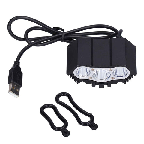Bicycle Light 3LED High Brightness Mountain Bike Front Light USB Powered Bike Headlight for Night Riding In Australia - Darrahopens