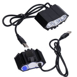Bicycle Light 3LED High Brightness Mountain Bike Front Light USB Powered Bike Headlight for Night Riding