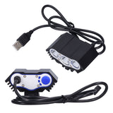 Bicycle Light 3LED High Brightness Mountain Bike Front Light USB Powered Bike Headlight for Night Riding