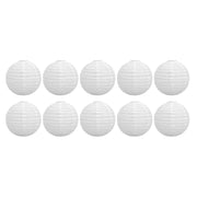 10 Pcs Paper Lanterns 8 Inch Pure White Hand Painted Round Paper Lanterns Birthday Halloween Family Party Decoration
