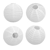 10 Pcs Paper Lanterns 8 Inch Pure White Hand Painted Round Paper Lanterns Birthday Halloween Family Party Decoration