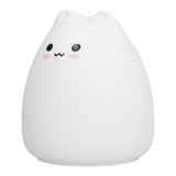 LED Tap Lamp Cat Shaped 7 Colors Changing Silicone Night Light for Home Bedroom Children's Room