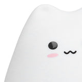 LED Tap Lamp Cat Shaped 7 Colors Changing Silicone Night Light for Home Bedroom Children's Room