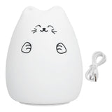 LED Cat Shape Lamp Colorful Silicone Tap Night Light USB Charging Ambient Lighting for Home Bedroom Use In Australia - Darrahopens