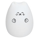 LED Cat Shape Lamp Colorful Silicone Tap Night Light USB Charging Ambient Lighting for Home Bedroom Use